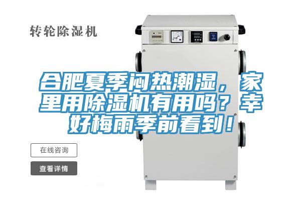 合肥夏季悶熱潮濕，家里用除濕機(jī)有用嗎？幸好梅雨季前看到！