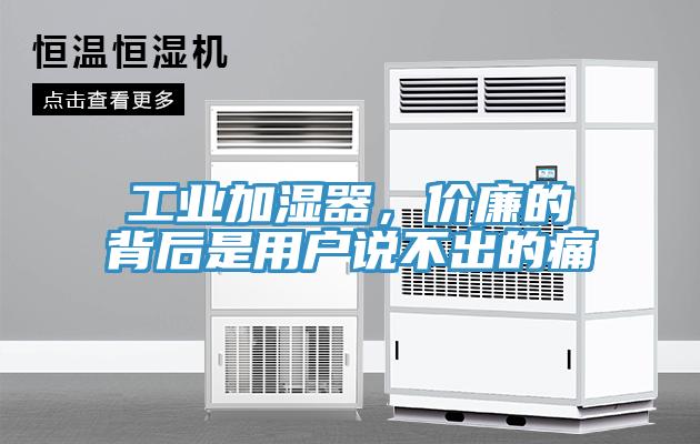工業(yè)加濕器，價(jià)廉的背后是用戶說不出的痛