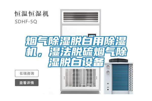 煙氣除濕脫白用除濕機，濕法脫硫煙氣除濕脫白設備