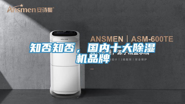 知否知否，國內(nèi)十大除濕機品牌
