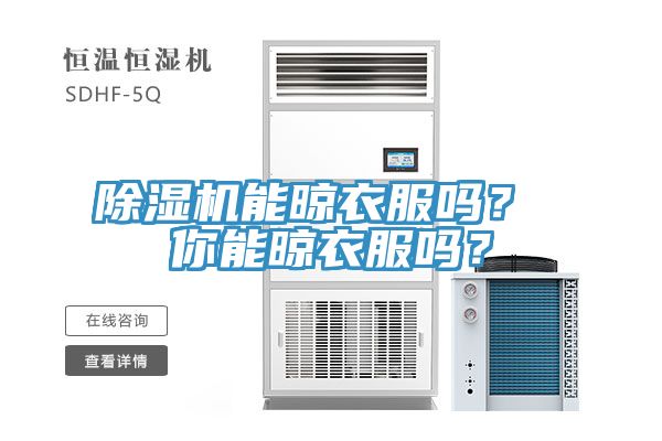 除濕機能晾衣服嗎？ 你能晾衣服嗎？